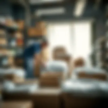 Efficient Packing Techniques An organized packing process showcasing efficiency