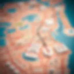 Detailed map of Dubai showcasing its unique property identification system