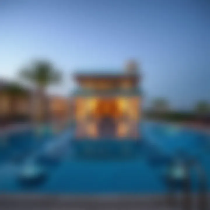 Amenities including a swimming pool and recreation area