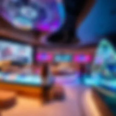 A panoramic view of the interactive spaces designed for visitor engagement