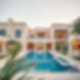 Exterior view of Wasl Villas showcasing architectural elegance