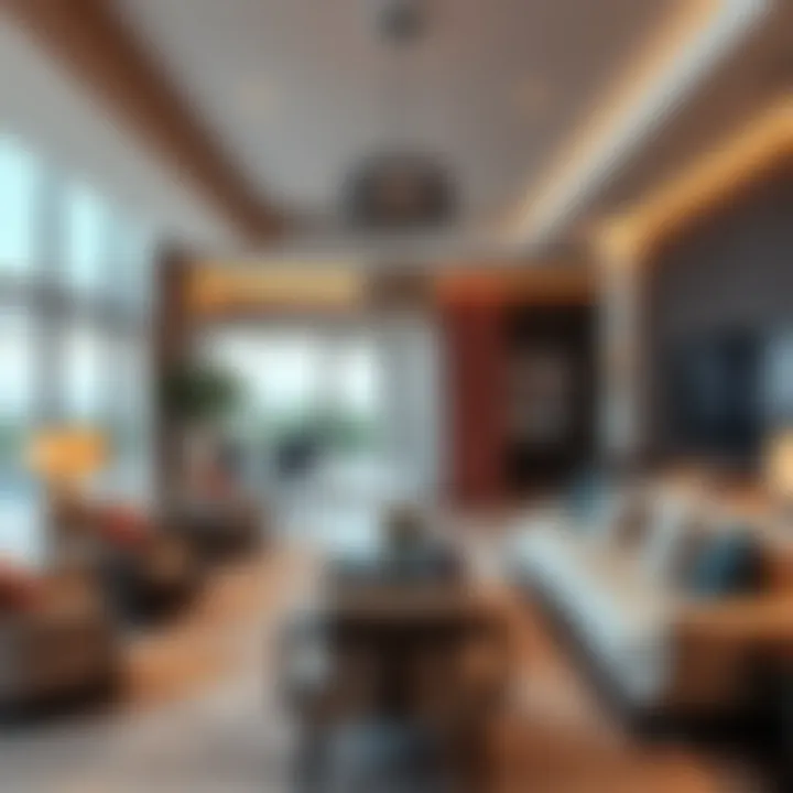 Luxurious living room interior designed for comfort